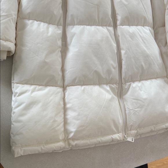 DKNY Cream Hooded Puffer Coat - Picture 7 of 16